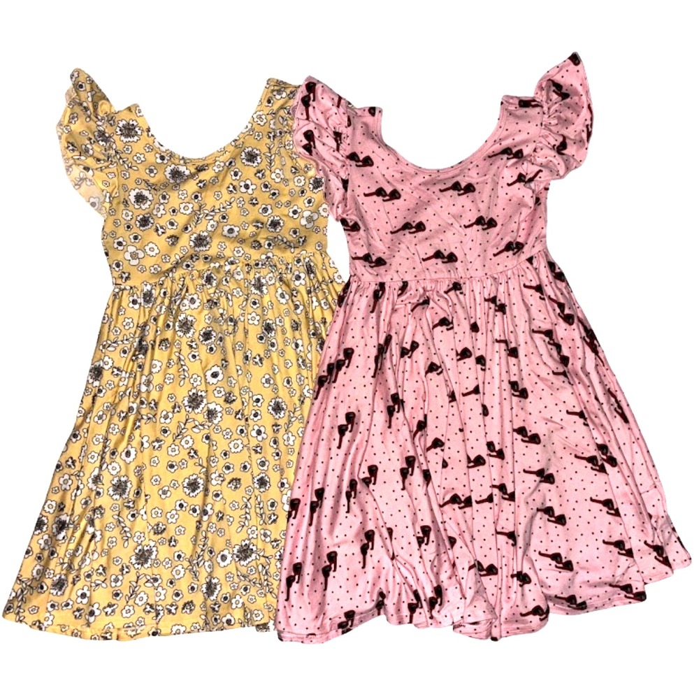 2 Dot‎ Smile Girls 5 6 Floral Sunglasses Pink Empire Twirl Dress Lot Yellow NWT